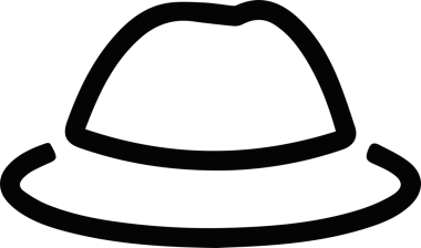 Şapka simgesi vektör çizimi