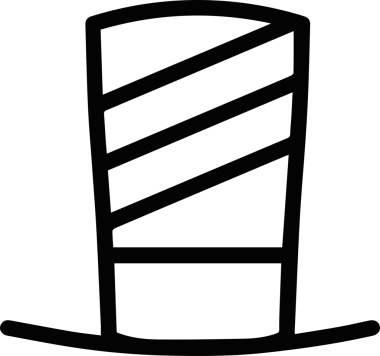 Şapka simgesi vektör çizimi