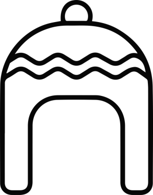 Şapka simgesi vektör çizimi