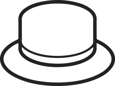 Şapka simgesi vektör çizimi