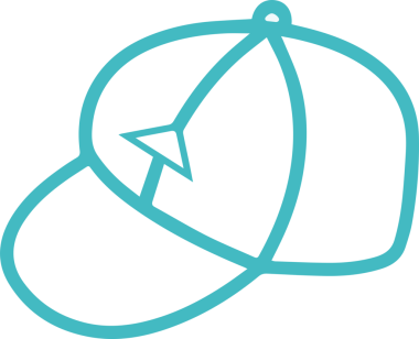 Şapka simgesi vektör çizimi