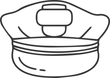 Şapka simgesi vektör çizimi