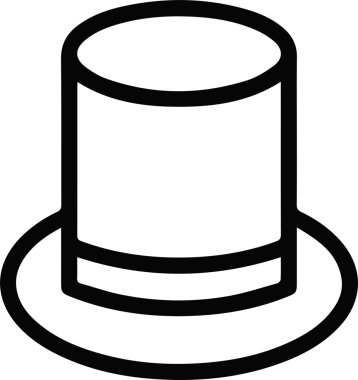 Şapka simgesi vektör çizimi