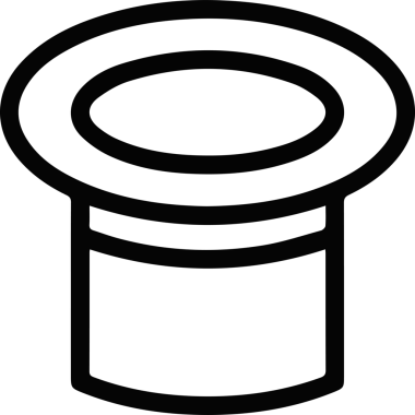 Şapka simgesi vektör çizimi