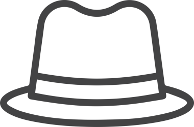 Şapka simgesi vektör çizimi