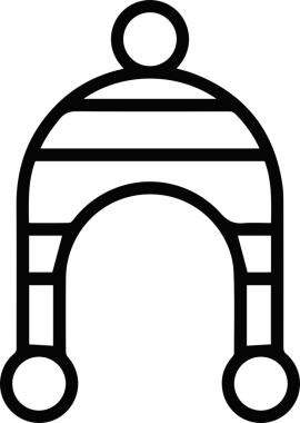 Şapka simgesi vektör çizimi