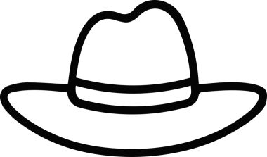 Şapka simgesi vektör çizimi