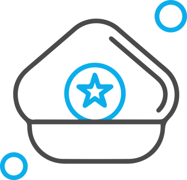 Şapka simgesi vektör çizimi