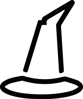 Şapka simgesi vektör çizimi