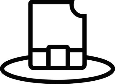 Şapka simgesi vektör çizimi