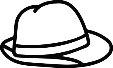Şapka simgesi vektör çizimi