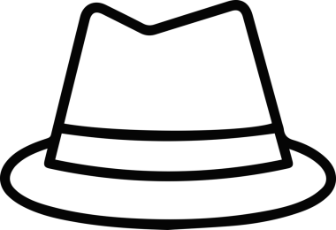 Şapka simgesi vektör çizimi
