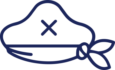 Şapka simgesi vektör çizimi