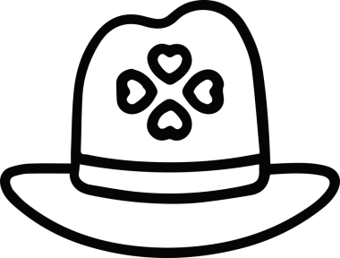 Şapka simgesi vektör çizimi