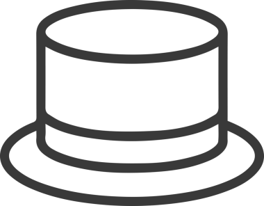 Şapka simgesi vektör çizimi