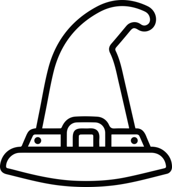 Şapka simgesi vektör çizimi