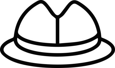 Şapka simgesi vektör çizimi