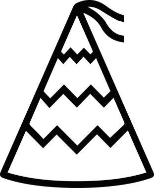 Şapka simgesi vektör çizimi