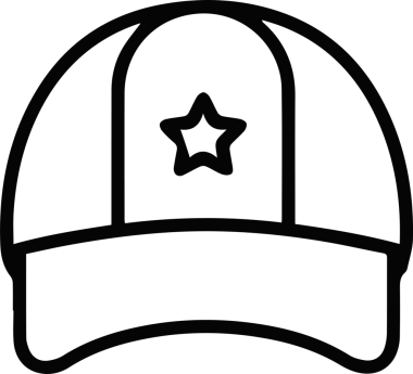 Şapka simgesi vektör çizimi