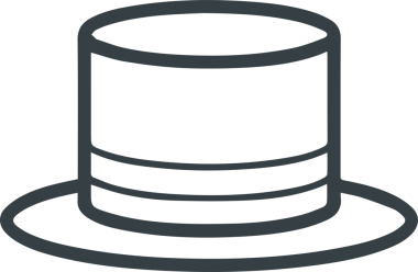 Şapka simgesi vektör çizimi