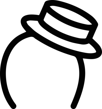 Şapka simgesi vektör çizimi