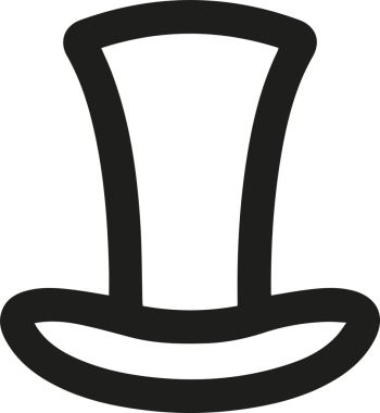 Şapka simgesi vektör çizimi