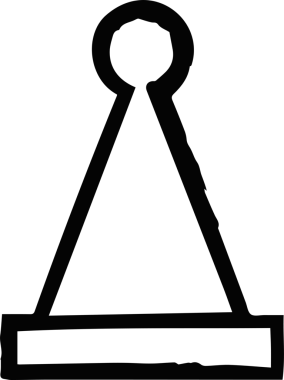 Şapka simgesi vektör çizimi