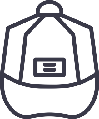 Şapka simgesi vektör çizimi