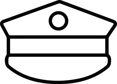 Şapka simgesi vektör çizimi