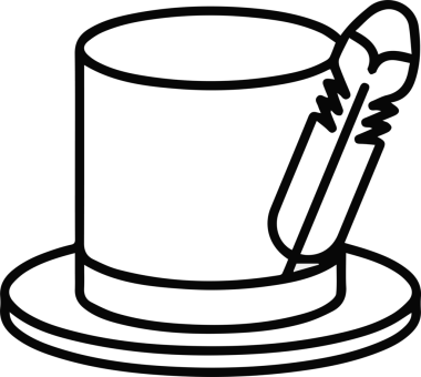 Şapka simgesi vektör çizimi