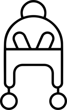 Şapka simgesi vektör çizimi