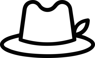 Şapka simgesi vektör çizimi