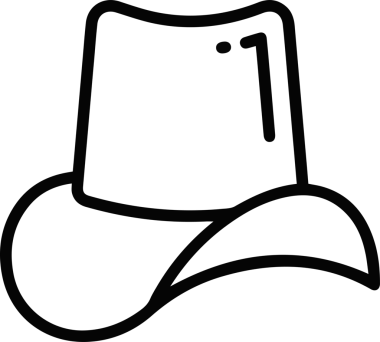 Şapka simgesi vektör çizimi