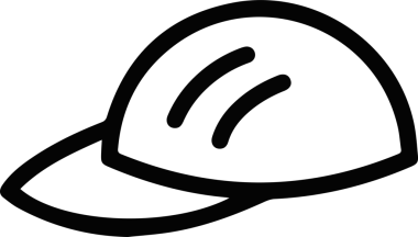 Şapka simgesi vektör çizimi