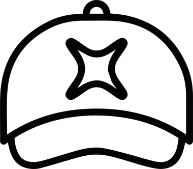 Şapka simgesi vektör çizimi