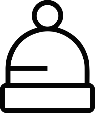 Şapka simgesi vektör çizimi