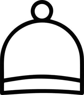Şapka simgesi vektör çizimi