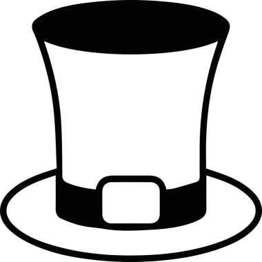 Şapka simgesi vektör çizimi