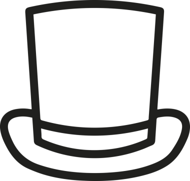 Şapka simgesi vektör çizimi