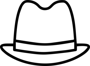 Şapka simgesi vektör çizimi