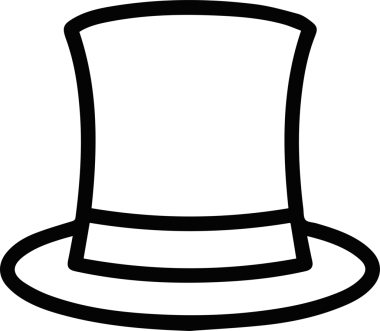 Şapka simgesi vektör çizimi