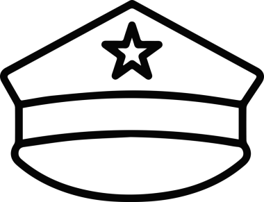 Şapka simgesi vektör çizimi