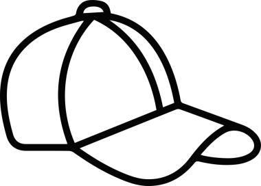 Şapka simgesi vektör çizimi