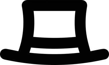 Şapka simgesi vektör çizimi