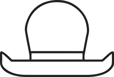 Şapka simgesi vektör çizimi