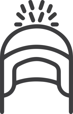 Şapka simgesi vektör çizimi