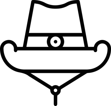 Şapka simgesi vektör çizimi