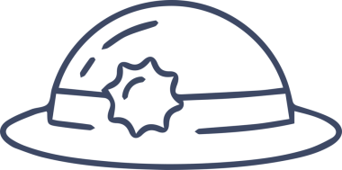 Şapka simgesi vektör çizimi