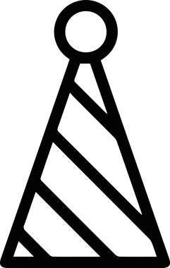 Şapka simgesi vektör çizimi