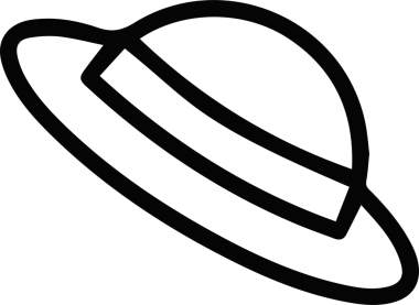 Şapka simgesi vektör çizimi